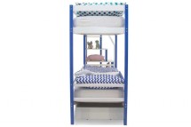 Детская двухярусная кровать Бельмарко Svogen сине-белый с бортиком